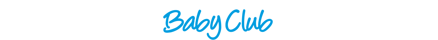 Text "Baby Club" in a cursive font.