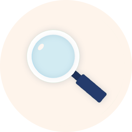 Magnifying glass.