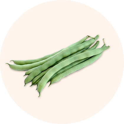 A bunch of green beans.